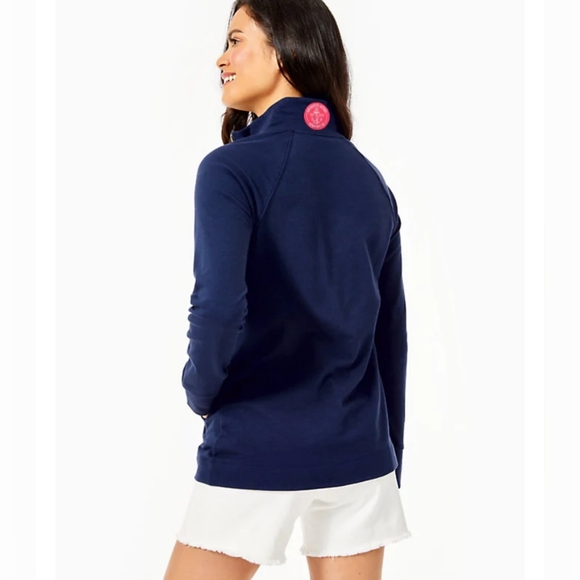 Lily Pulitzer Newport Skipper Solid Popover XS Coastal Grandma Preppy - Picture 2 of 13